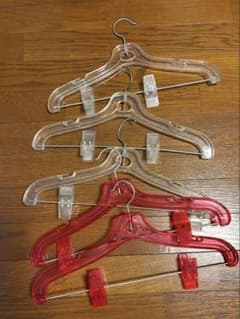 衣類ハンガー クリップ付き 5本セットのサムネイル