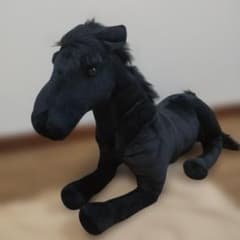くたっとGIGAサラブレッド 黒い馬 ぬいぐるみ プライズ 新品タグ付き〉くたっとGIGAサラブレッド 黒い馬 ぬいぐるみ プライズ