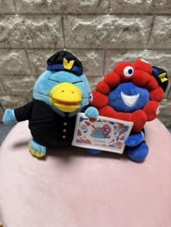 【タグあり】カードケース付きイコちゃん・ミャクミャク 駅員さんぬいぐるみ 万博のサムネイル