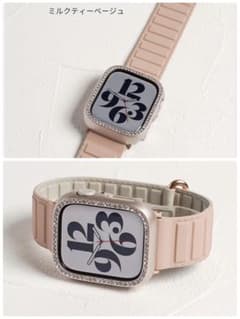 Apple Watch用バンド マグネット シリコンベルト(ミルクティベージュ)のサムネイル