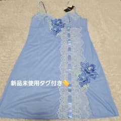 salute サルート　新品未使用　水色　刺繍スリップ Mサイズ　キャミソールのサムネイル