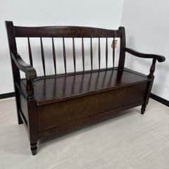 北海道民芸家具 収納付きベンチ アームチェア 絶版品 i1※ - メルカリ