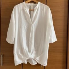 ※らちゃちゃ様専用※  ❤︎前後異素材ブラウス　白❤︎のサムネイル