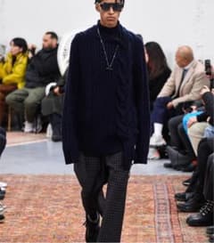 sacai 19AW マフラー編み込みアランニットのサムネイル