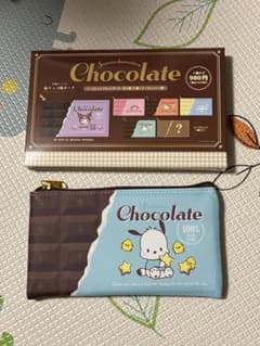 サンリオ　シークレットフラットポーチ　本物そっくり　板チョコ風ポーチ　ポチャッコのサムネイル