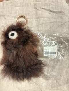 ブラウン アルパカファー クマ型キーホルダーのサムネイル