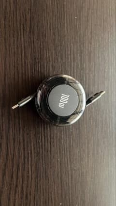 USB Type-C 100W 巻取り式充電ケーブル スマホスタンド付きのサムネイル