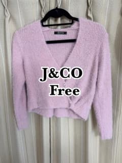J&CO シャギーニット カーディガン ピンク Freeのサムネイル