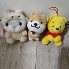 うさぎ・柴犬・プーさん マスコット 3点セットのサムネイル