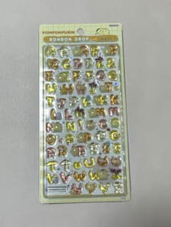 ポムポムプリン ボンボンドロップシール もじのサムネイル