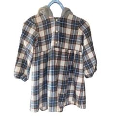 ZARA チェック柄 フード付きワンピース 92cmのサムネイル