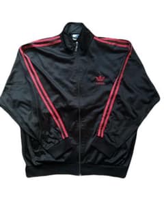 adidas トラックジャケット ブラック×レッドのサムネイル