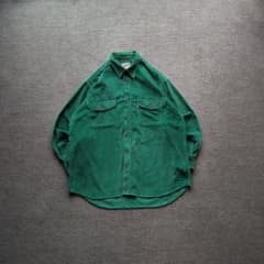に*こ様 vintage Manhattan コーデュロイシャツ 緑 vintage Manhattan コーデュロイシャツ 緑