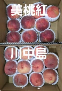 山形県産ミネラル使用美桃紅 川中島 桃 詰め合わせ 訳あり３キロ2箱のサムネイル
