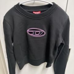 DIESEL ブラック トレーナー ロゴ刺繍のサムネイル