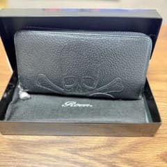 Roen ロエン レザー ラウンドファスナー長財布 ブラック - メルカリ