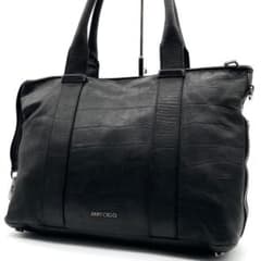 美品】ジミーチュウ トートバッグ クロコ型押し レザー 肩掛け A4