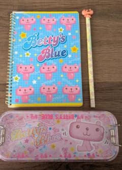 Betty's Blue メモ帳 筆 鉛筆 3点セット 平成レトロのサムネイル