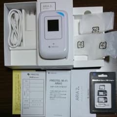 FREETEL Wi-Fi モバイルルーター ARIA2(ホワイト)❕美品❕のサムネイル