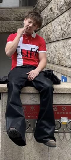 SAINT GOAT Tuff ポロシャツ レッドswag ビックポニー似 - メルカリ