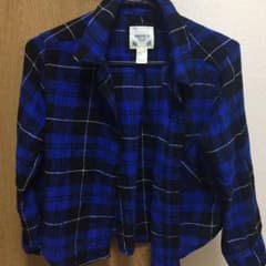 青 ブルー チェック シャツのサムネイル