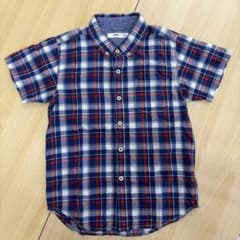 ライトオン　チェック柄 半袖シャツ 140【美品】のサムネイル