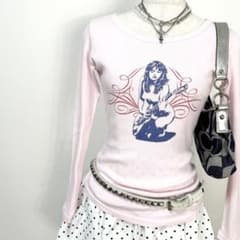 y2k❤️00s HYSTERIC GLAMOUR ギターガール ロンT - メルカリ