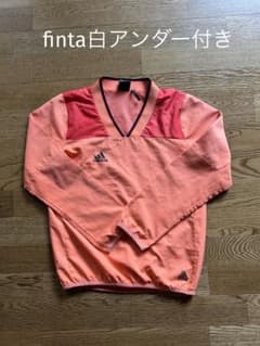 子ども用140　adidas オレンジ Vネック 長袖ピステとfintaアンダーのサムネイル