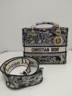 Authentic Dior D-LITE Toile de Jouy Shoulder Bag/Crossbody Bag