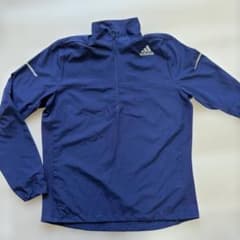 adidas ランニング ハーフジップ トップス ネイビー メンズ J/L