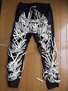 レースアップ ボンデージ サルエルパンツ ブラック モード tecuatlのサムネイル