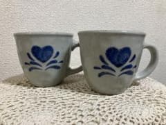 カントリーハート柄マグカップ 2個セットのサムネイル