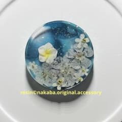 もちもち♡レジンヘアゴム.ブローチ☘ハンドメイド☘手描きNo.362 m-36 ハンドメイド レジン ヘアゴム ブローチ ポニーフック