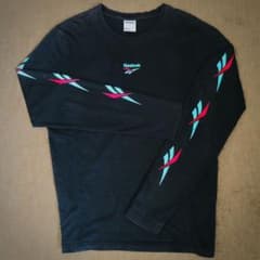 Reebok ロングTシャツ 長袖 グレー 袖ロゴのサムネイル
