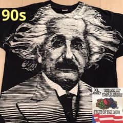 002 アインシュタイン Einstein 90年代ヴィンテージ 大判 総柄 - メルカリ