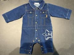 ベビー 男の子 BEBE デニム カバーオール 長袖 C.B. 70㎝のサムネイル