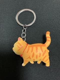 茶トラ猫チャーム 茶トラ猫 キーホルダー未使用近い品 - メルカリ