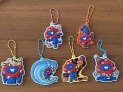 ミャクミャク ぷっくりラバマスビスケット キーホルダーのみ　6個セット