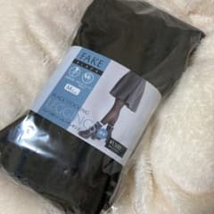 裏起毛フェイク黒ストッキングレギンス　M-Lのサムネイル