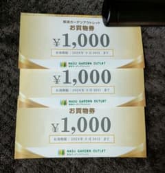 那須ガーデンアウトレット お買い物券 3000円分のサムネイル