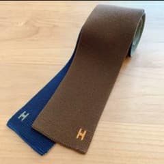 HERMES エルメス リバーシブル ニットタイ ネクタイのサムネイル