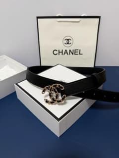 CHANEL ココマーク チェーン ベルト ブラック ゴールド - メルカリ