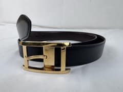 Cartier レザー ベルト バックル BLACK×GOLD used - メルカリ