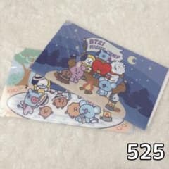 BT21 이치 반 쿠지 HAPPY CAMP 비매품 미니 클리어 파일 2 장 세트