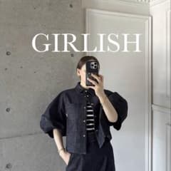 St.cecilia girlish バルーンジレ ブラック　日本製 GIRLISH St.cecilia】ランタンデニムジャケット - メルカリ