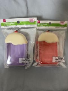 ケースキーホルダー フロート 赤 紫 クリームソーダ ダイソーのサムネイル