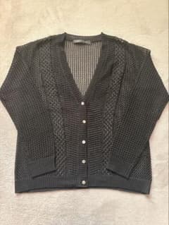 mizuiro ind メッシュニットカーディガン ブラックのサムネイル
