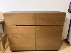 IKEA KLACKENÄSクラッケネースサイドボード ブラック オーク材突き板