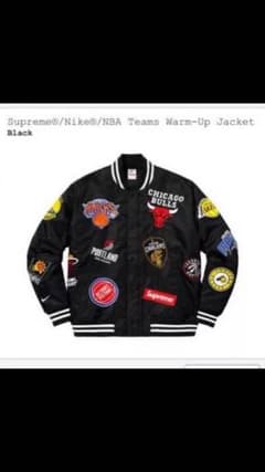 Supreme / Nike NBA Satin Jacket M Blackのサムネイル