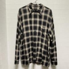 COMOLI レーヨンチェックオープンシャツ 23ss 1のサムネイル